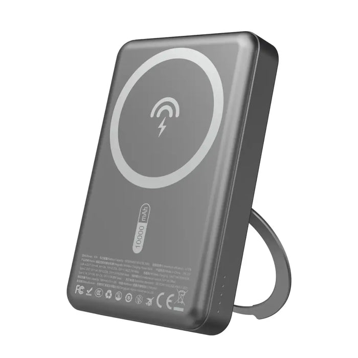 Dudao K28 10000mAh PD 22.5W MagSafe Powerbank with Metal Case and Ring Stand - Gray - Powerbanks<<<HurtelXML