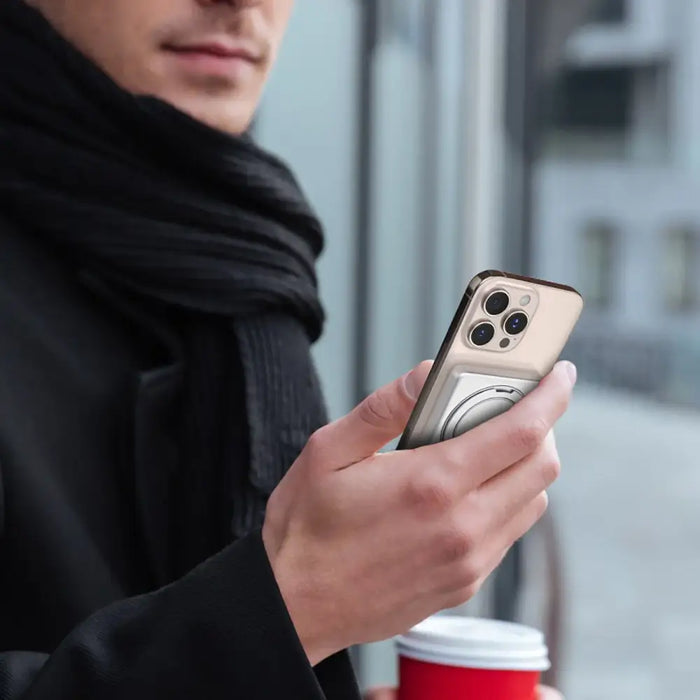 Dudao K28 10000mAh PD 22.5W MagSafe Powerbank with Metal Case and Ring Stand - Gray - Powerbanks<<<HurtelXML