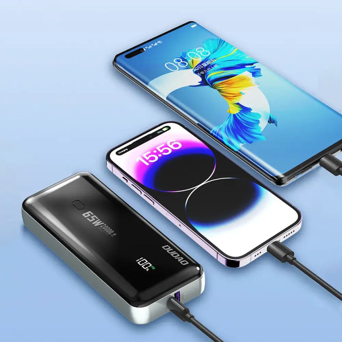 Dudao K65 20000mAh 65W Powerbank 1x USB-C 2x USB-A with display - black - Powerbanks<<<HurtelXML