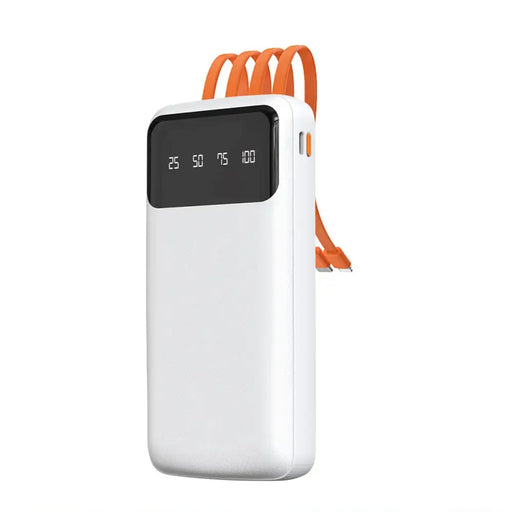 Dudao K6Pro Universal 10000mAh Power Bank with USB Cable USB Type C Lightning white (K6Pro-white)