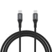 Dudao L3CC USB-C - USB-C 60W 1.2m Braided Cable - Black - Cell phone cables<<<HurtelXML