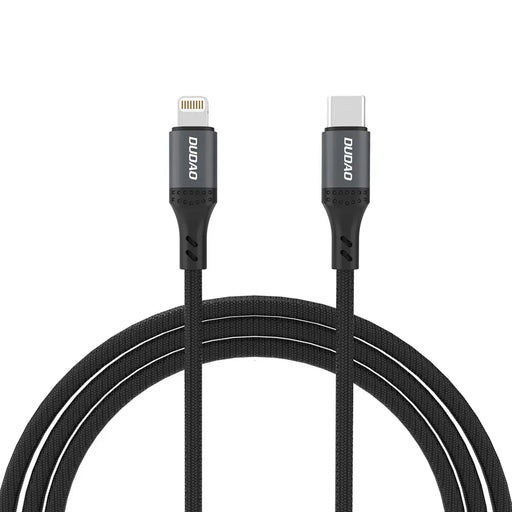 Dudao L3CL USB-C - Lightning 30W 2m Braided Cable - Black - Cell phone cables<<<HurtelXML