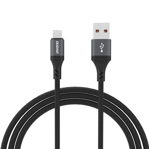 Dudao L3SM USB-A - MicroUSB 3A 1.2m Braided Cable - Black - Cell phone cables<<<HurtelXML