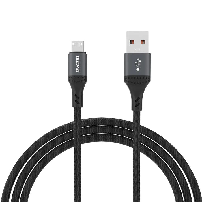 Dudao L3SM USB-A - MicroUSB 3A 1.2m Braided Cable - Black - Cell phone cables<<<HurtelXML