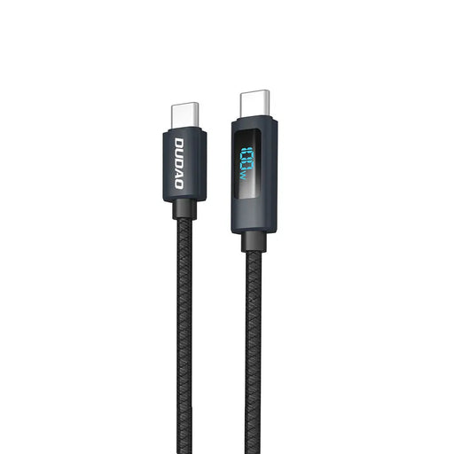 Dudao L7C USB-C - USB-C 100W Cable with LED Display 1m - Black - Cell phone cables<<<HurtelXML