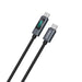 Dudao L7C USB-C - USB-C 100W Cable with LED Display 1m - Black - Cell phone cables<<<HurtelXML