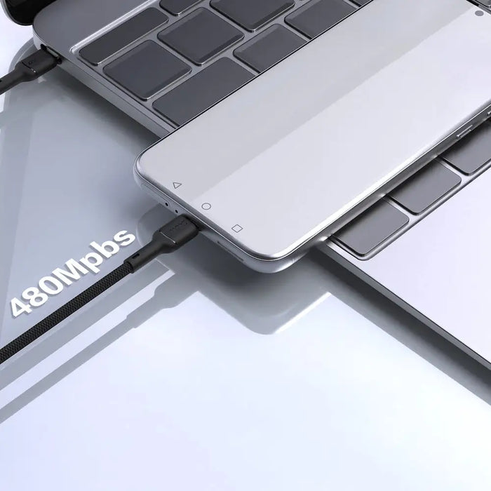 Dudao L9C Max 240W PD USB-C - USB-C Cable 1.2m - Black - Cell phone cables<<<HurtelXML