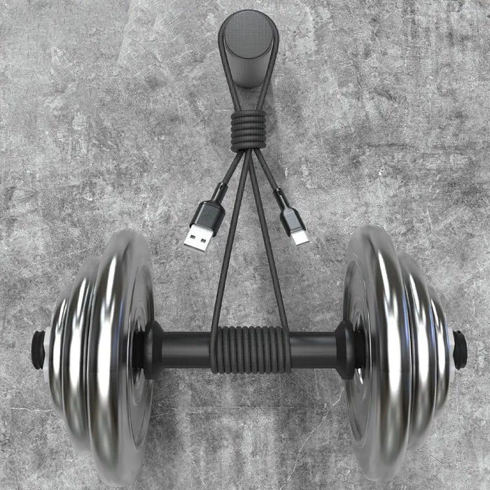 Dudao L9T 5A USB-A - USB-C Cable 1m - Black - Cell phone cables<<<HurtelXML