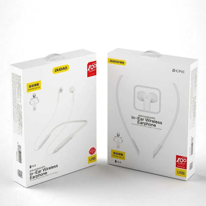 Dudao Magnetic Suction in-ear wireless Bluetooth headphones white (U5B) - Headphones and speakers<<<HurtelXML