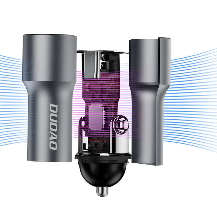 Dudao R14 USB-C 30W PD car charger - silver - Cell phone USB charger<<<HurtelXML