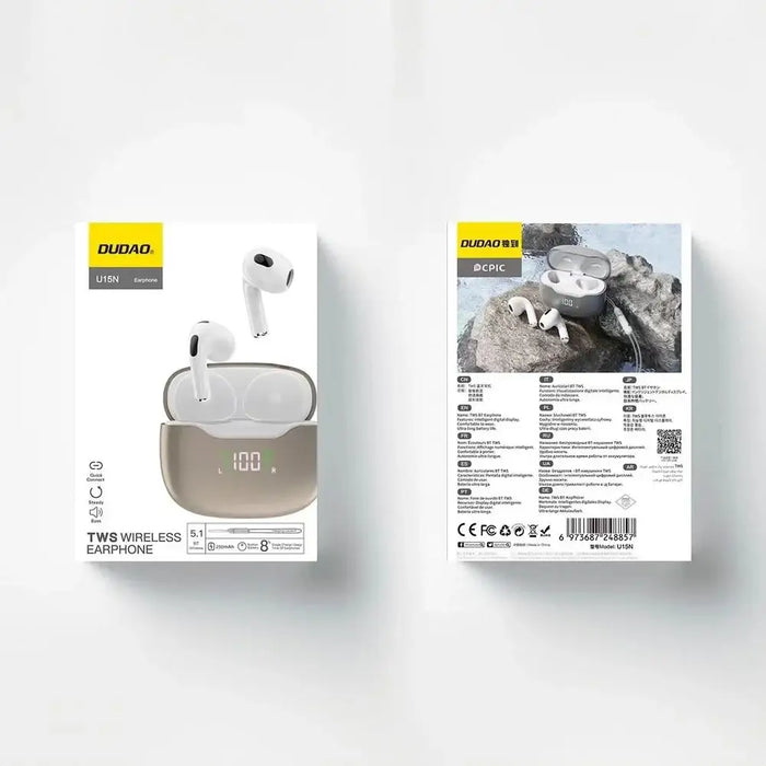 Dudao U15N TWS wireless headphones - white - Headphones and speakers<<<HurtelXML
