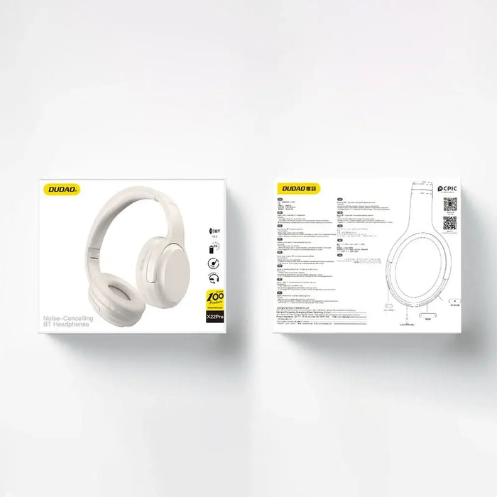 Dudao X22Pro on-ear wireless Bluetooth 5.3 headphones - white - Headphones and speakers<<<HurtelXML
