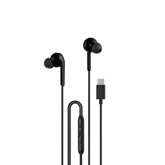 Dudao X3C+ Wired USB-C In-Ear Headphones 1.2m - Black - Headphones and speakers<<<HurtelXML