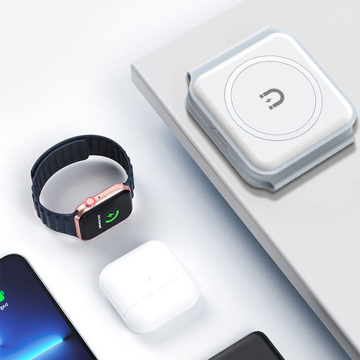 Dudao A11N 15W 3in1 Inductive Charger - White + USB-C / USB-C Cable