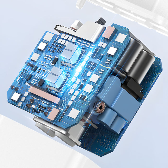 Dudao A4EU USB-A 2.1A wall charger - white + USB-A - micro USB cable