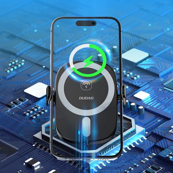 Dudao FW11 Car Phone Holder with 15W Inductive Charger for Air Vent/Cockpit - Black