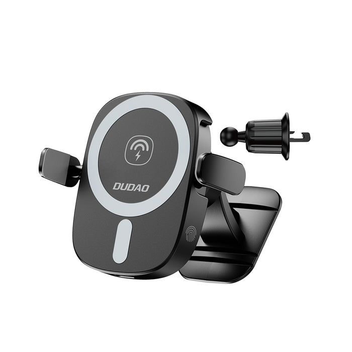 Dudao FW11 Car Phone Holder with 15W Inductive Charger for Air Vent/Cockpit - Black