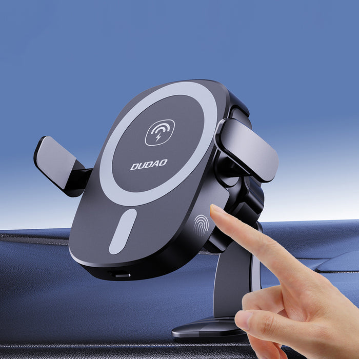 Dudao FW11 Car Phone Holder with 15W Inductive Charger for Air Vent/Cockpit - Black