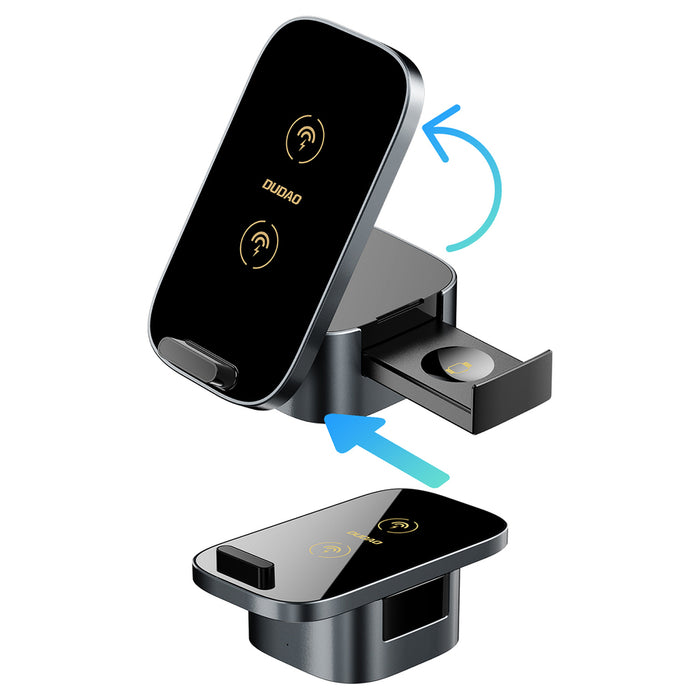 Dudao A11Pro+ 15W 3in1 Inductive Charger for Phone/Smartwatch/Headphones - Black