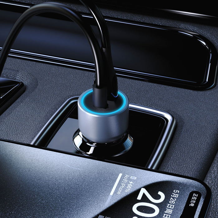 Dudao R4T 25W USB-A / USB-C Car Charger - Gray