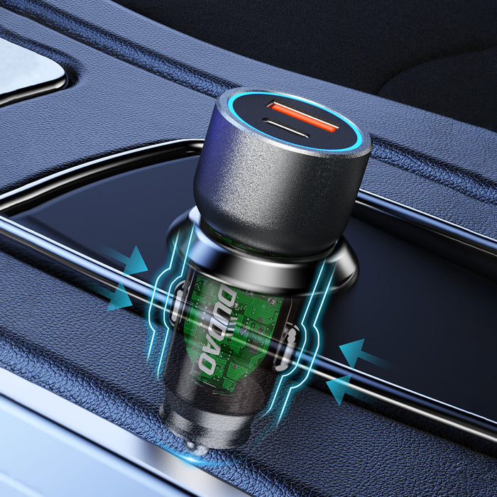 Dudao R4T 25W USB-A / USB-C Car Charger - Gray