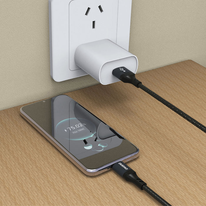 Dudao L3ST USB-A - USB-C 5A Cable 1.2m Braided - Black