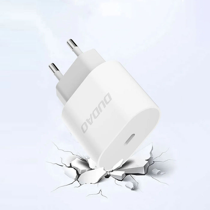 Dudao A14EUC PD 20W USB-C Wall Charger with Cable - White