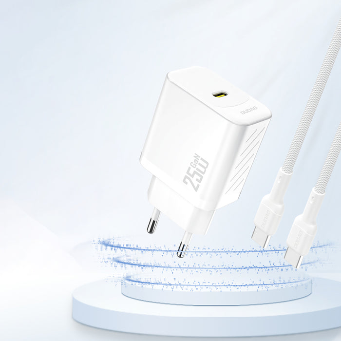 Dudao A27 25W GaN USB-C Wall Charger - White