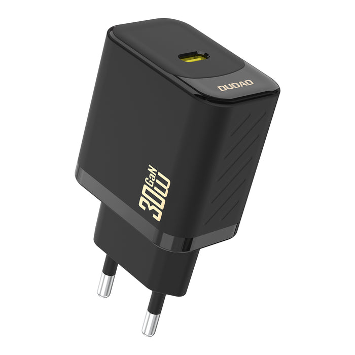 Dudao A27P 30W PD GaN USB-C Wall Charger - Black
