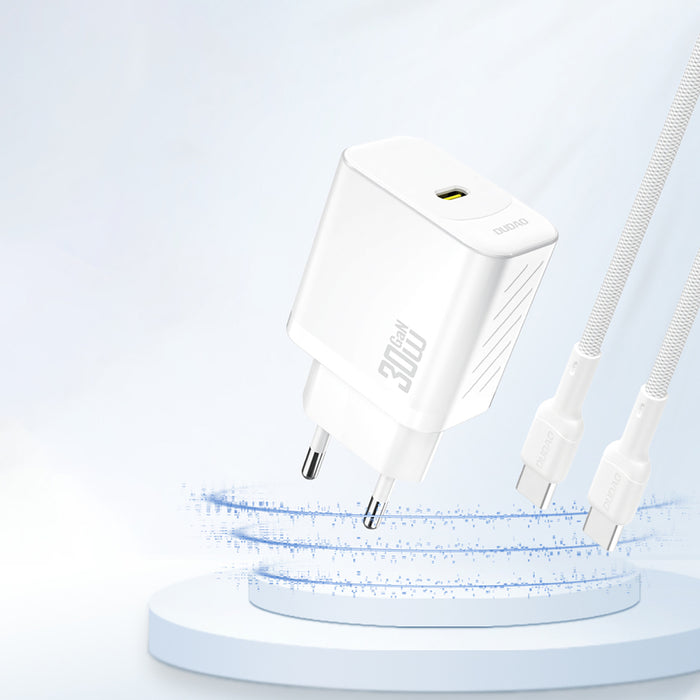 Dudao A27P 30W PD GaN USB-C Wall Charger - White
