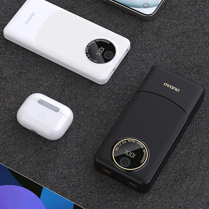 Powerbank Dudao K12 10000mAh PD22.5W USB-A, USB-C - white