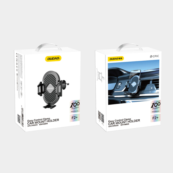 Dudao F2+ smartphone holder for air vent, clamp - black