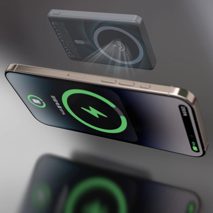 Dudao K28 10000mAh PD 22.5W MagSafe Powerbank with Metal Case and Ring Stand - Gray