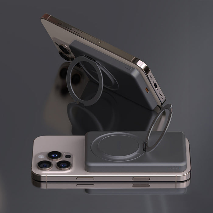 Dudao K28S 20W PD 5000mAh Powerbank with MagSafe and Stand - Gray