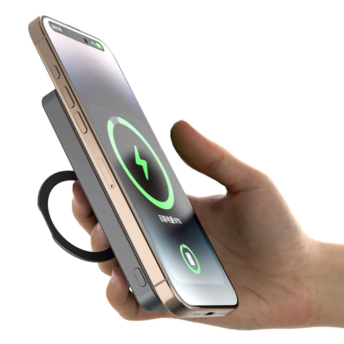 Dudao K28S 20W PD 5000mAh Powerbank with MagSafe and Stand - Gray