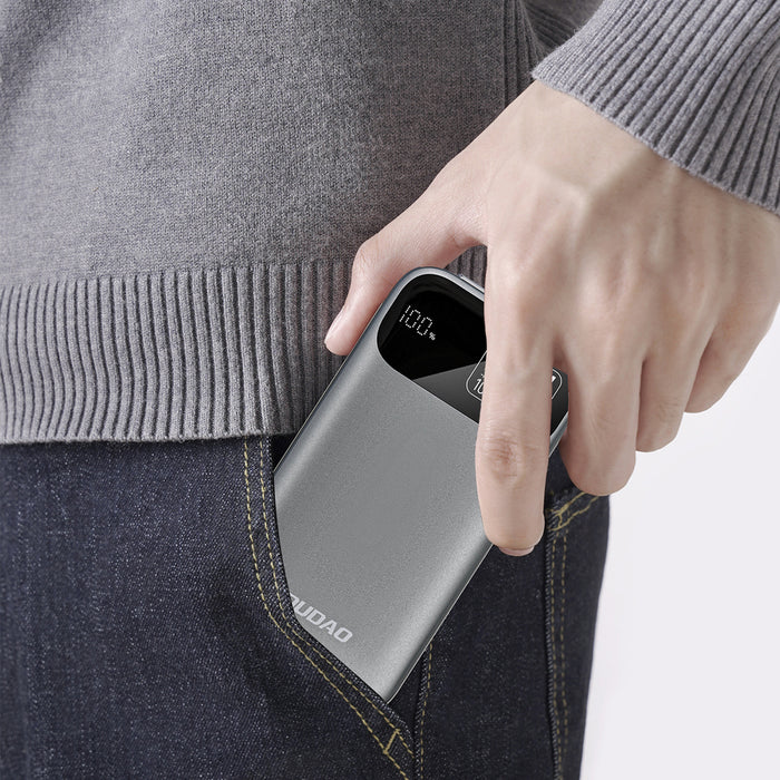 Dudao K31 10000 mAh 22.5W PD Powerbank with Built-in Cable - Gray