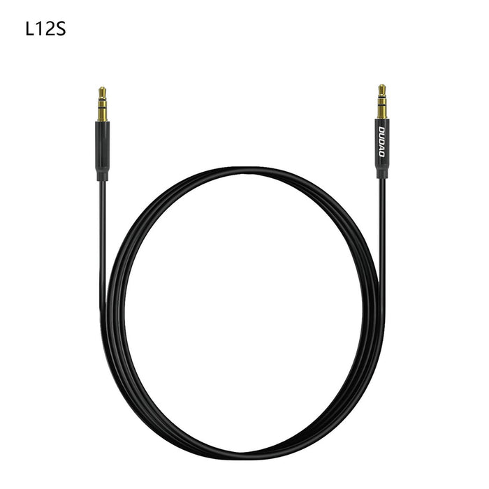 Dudao L12S AUX cable mini jack 3.5mm 1m 3-pole stereo - black
