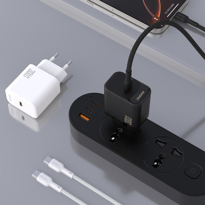 Dudao A27PCEU PD 30W GaN USB-C Wall Charger with USB-C Cable - Black