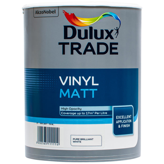 INTERIOR WHITE PAINT VINYL MATT 750 ML DULUX