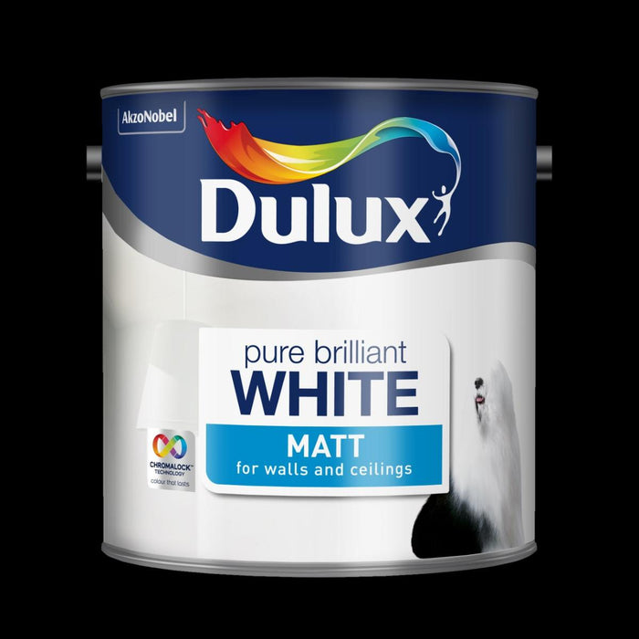 INTERIOR PAINT PURE BRILLIANT WHITE MATT DULUX
