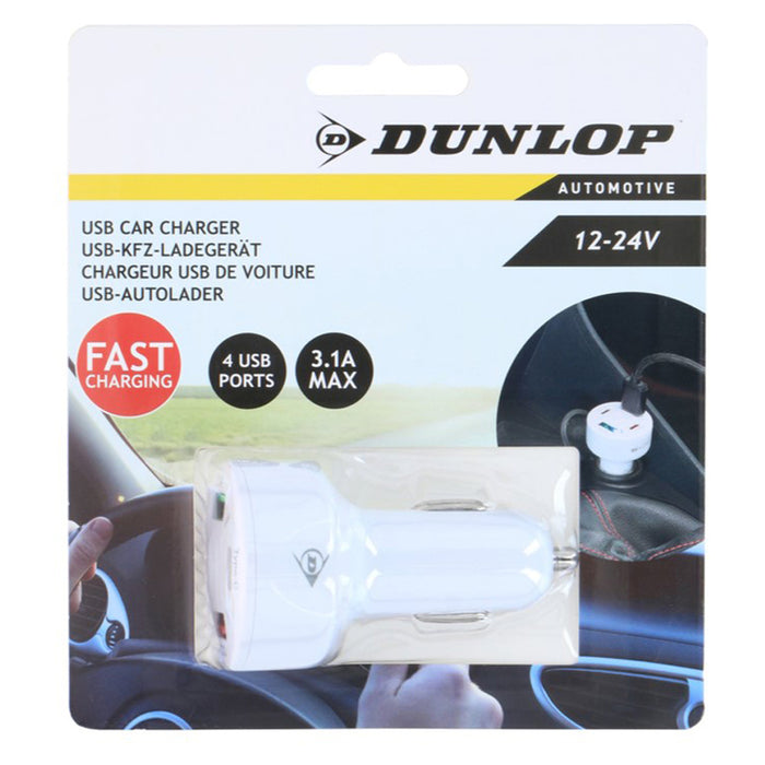 USB CAR CHARGER 4IN1 DUNLOP