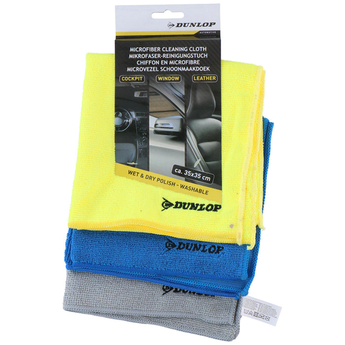 MICROFIBER TOWELS SET OF 3 DUNLOP