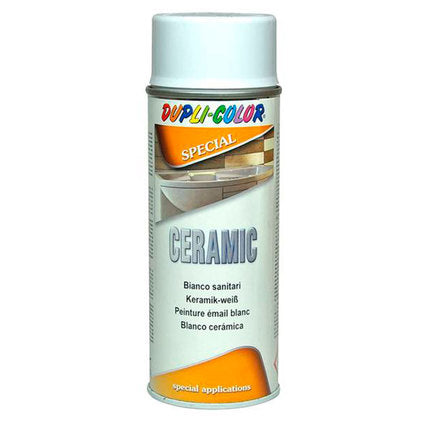SPRAY PAINT ENAMEL FOR BATHROOMS AND WHITE APPLIANCES 400ML DUPLI COLOR