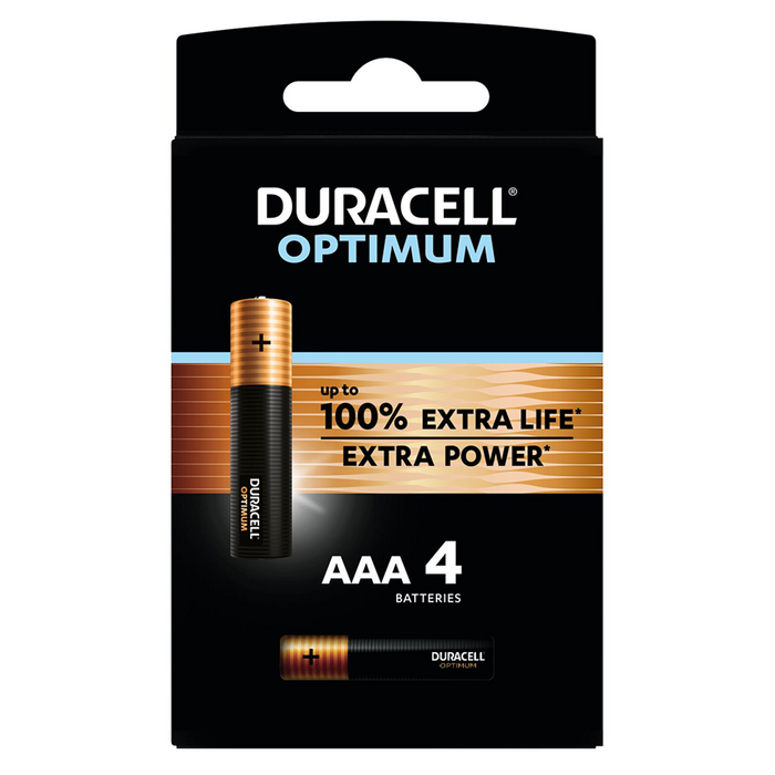 Alkaline battery DURACELL OPTIMUM MX2400 LR03 AAA /4 pcs. in blister/ 1.5V