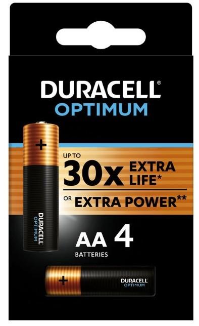 Alkaline battery DURACELL OPTIMUM LR6 /4 pcs. in blister/ 1.5V