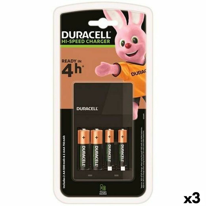 Charger + Rechargeable Batteries DURACELL (3 Units)