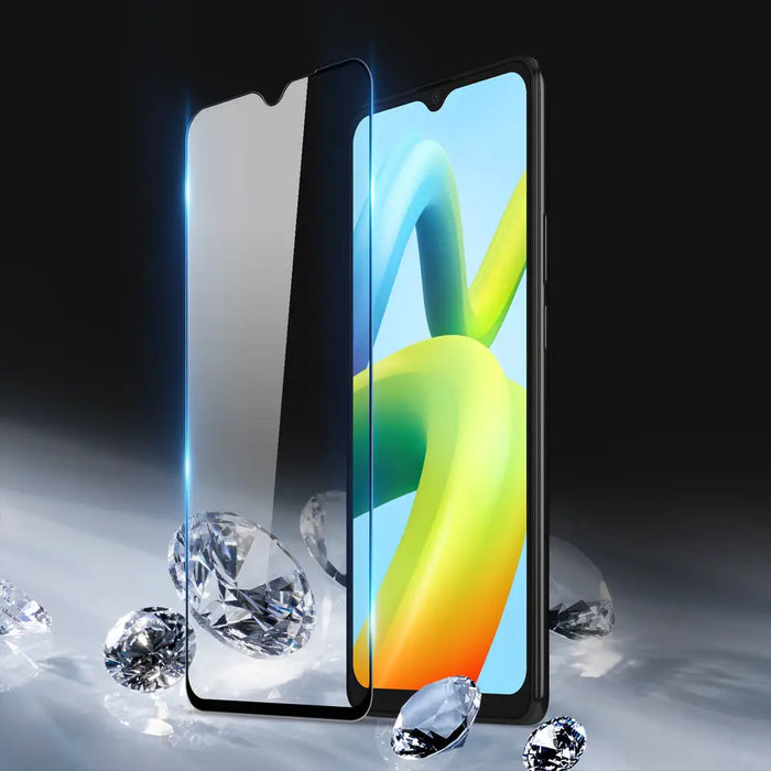 Dux Ducis 9D Tempered Glass Screen Protector for Xiaomi Redmi A2 / Redmi A1 9H with Black Frame - Cell phone tempered