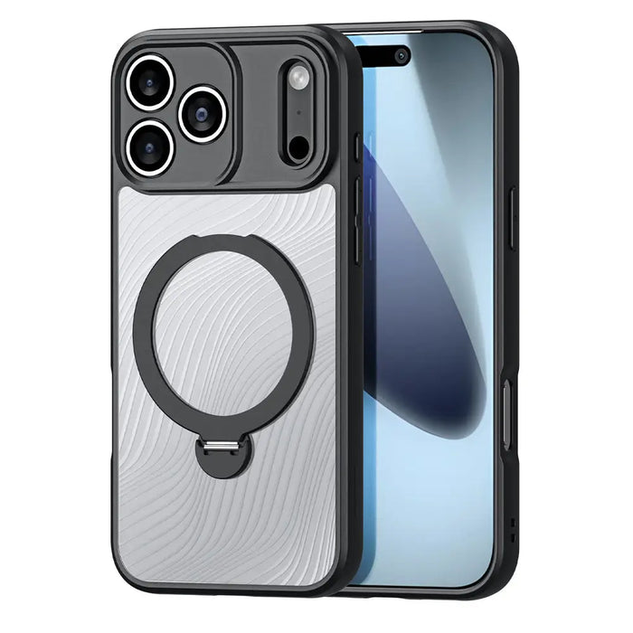Dux Ducis Aimo Mag Case with Magnetic Ring and Stand for iPhone 17 Pro Max - Black - Cell phone cases