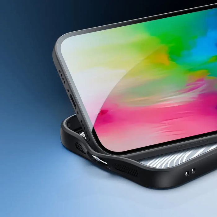 Dux Ducis Aimo Mag case with MagSafe and stand for iPhone 16 - black - Cell phone cases and covers<<<HurtelXML