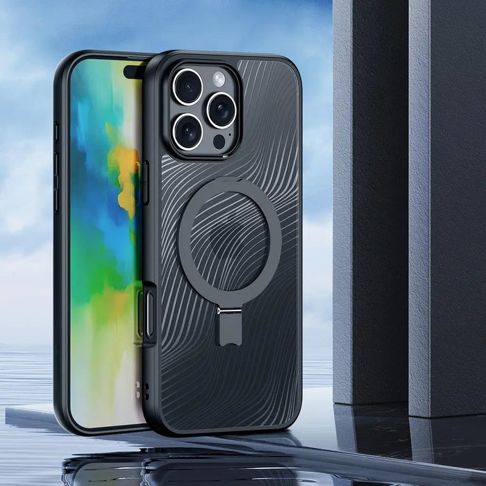 Dux Ducis Aimo Mag Case with MagSafe and Stand for iPhone 16 Pro - Black - Cell phone cases and covers<<<HurtelXML